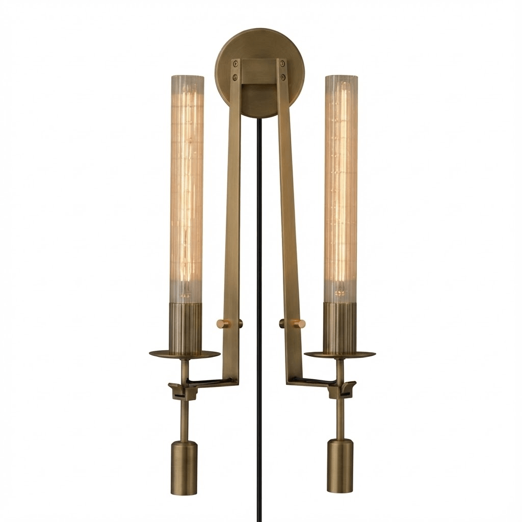 French Classicism Plug-in Wall Lamp with Adjustable Brightness & Timel