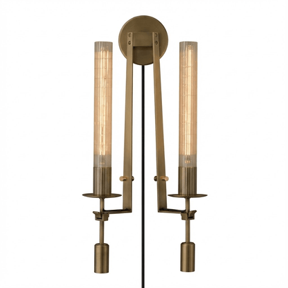 French Classicism Plug-in Wall Lamp with Adjustable Brightness & Timel