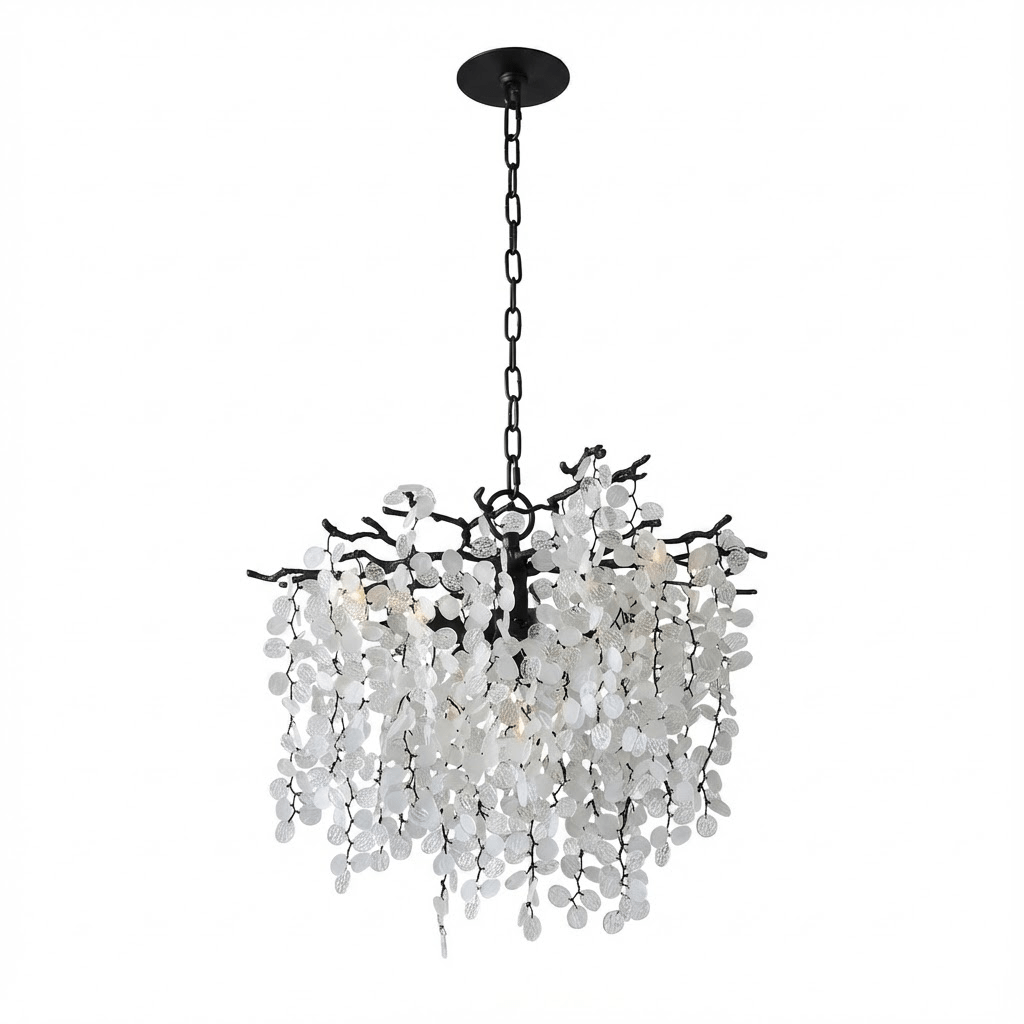 Shiro Noda Crystal Chandelier - Elegant Design with Adjustable Height