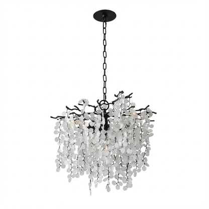 Shiro Noda Crystal Chandelier - Elegant Design with Adjustable Height