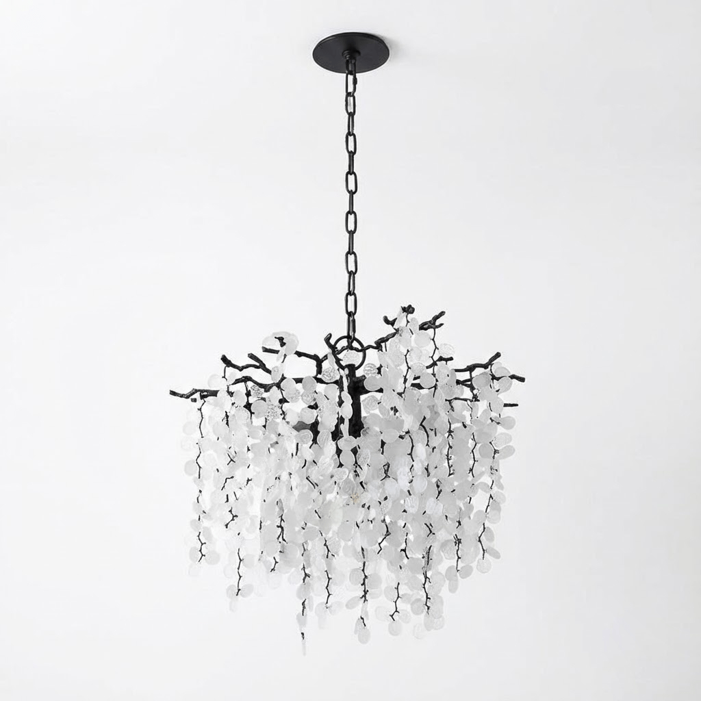 Shiro Noda Crystal Chandelier - Elegant Design with Adjustable Height