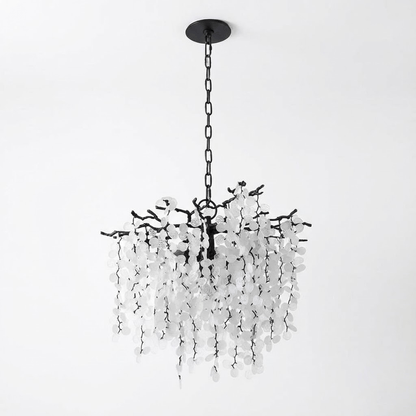 Shiro Noda Crystal Chandelier - Elegant Design with Adjustable Height