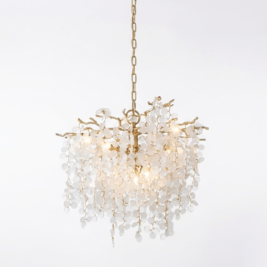 Shiro Noda Crystal Chandelier - Elegant Design with Adjustable Height