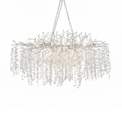 Shiro Noda Crystal Chandelier - Elegant Design with Adjustable Height