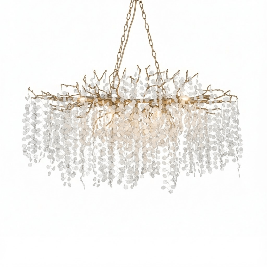 Shiro Noda Crystal Chandelier - Elegant Design with Adjustable Height