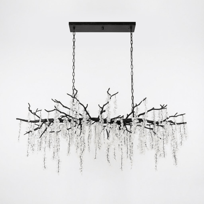 Shiro Noda Crystal Chandelier - Elegant Design with Adjustable Height