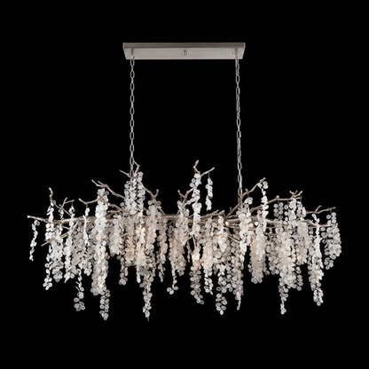 Shiro Noda Crystal Chandelier - Elegant Design with Adjustable Height