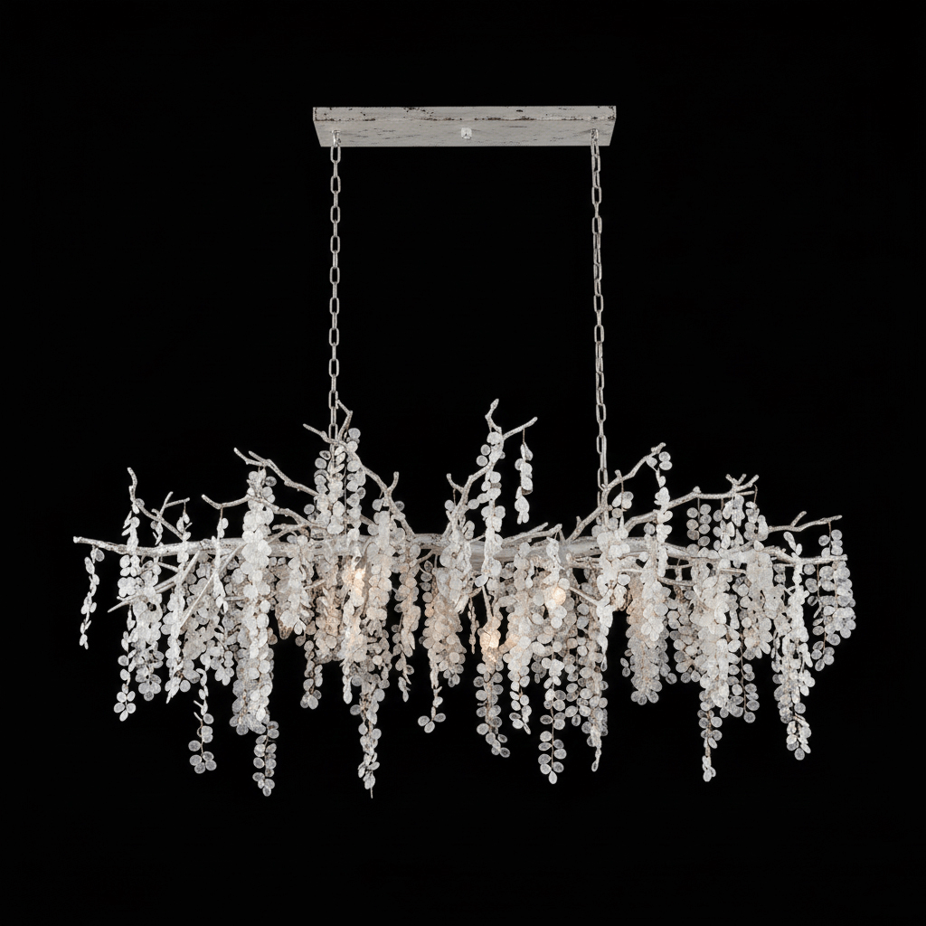 Shiro Noda Crystal Chandelier - Elegant Design with Adjustable Height