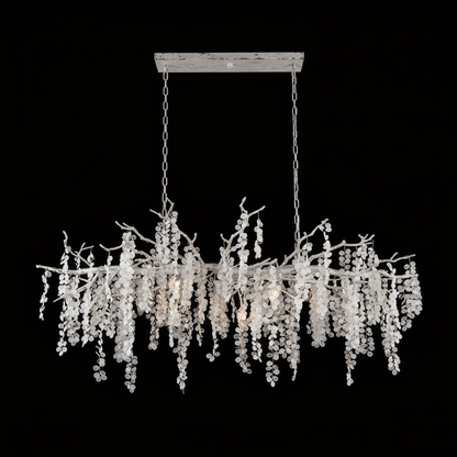 Shiro Noda Crystal Chandelier - Elegant Design with Adjustable Height