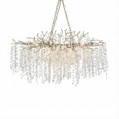 Shiro Noda Crystal Chandelier - Elegant Design with Adjustable Height
