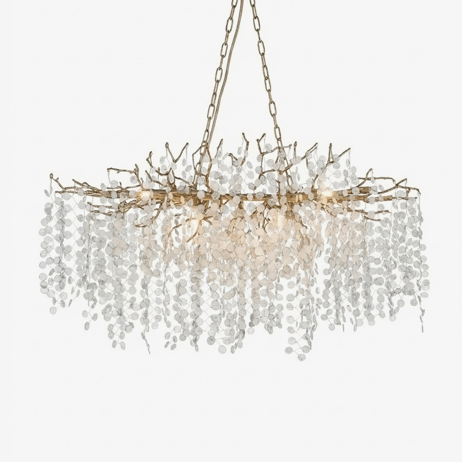 Shiro Noda Crystal Chandelier - Elegant Design with Adjustable Height