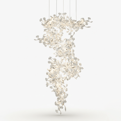 Gingko Vortex Modern Chandelier - Adjustable LED Lighting & Unique Des