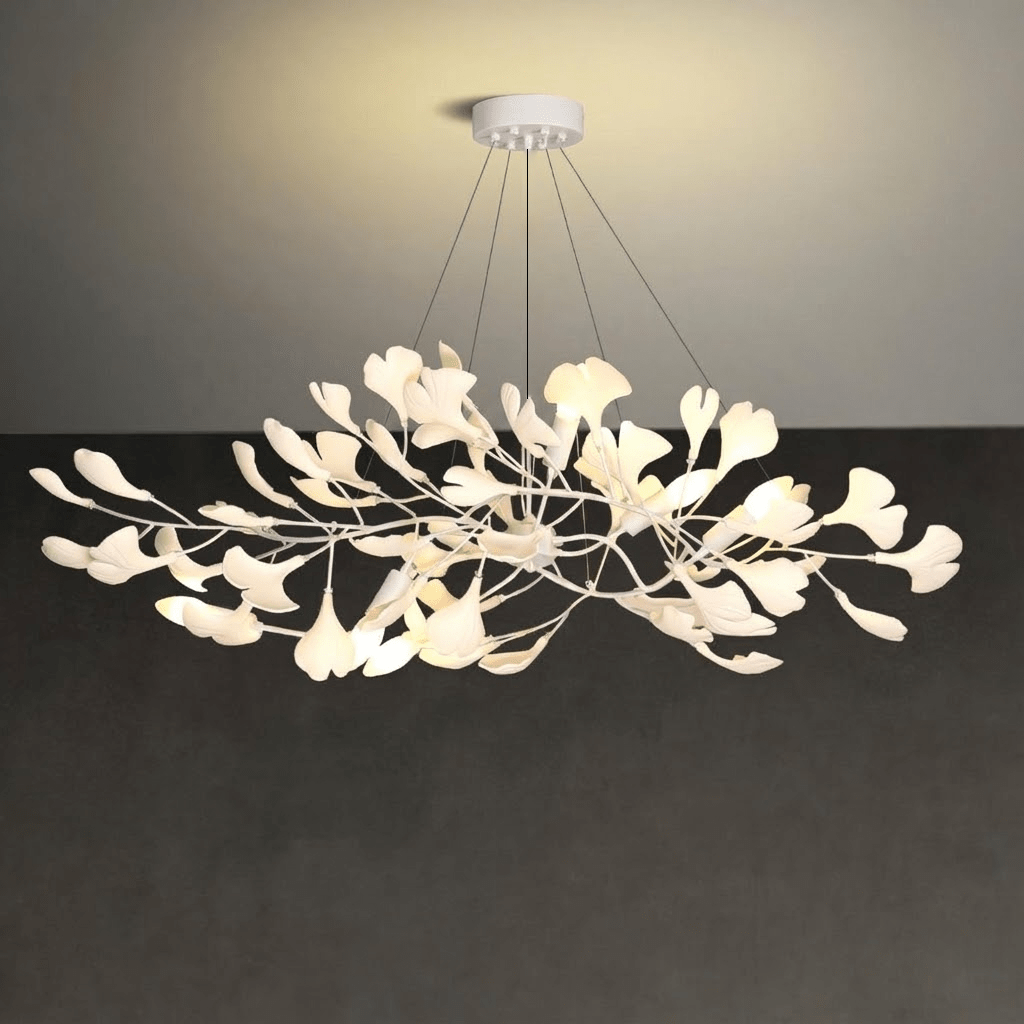 Gingko Bough Chandelier - Elegant Design with Adjustable Brightness