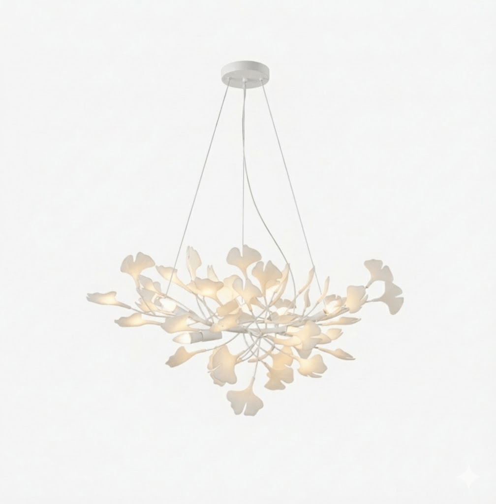 Horizon Bloom Ginkgo Chandelier - Elegant Design & Adjustable Height