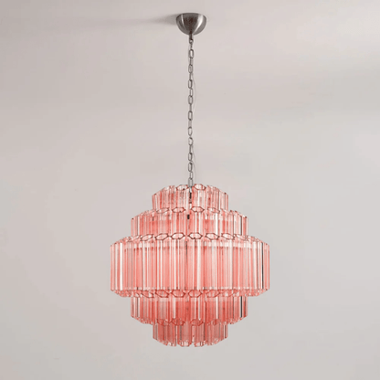 Aurum Cascade Glass Chandelier - Elegant Design with Adjustable Height
