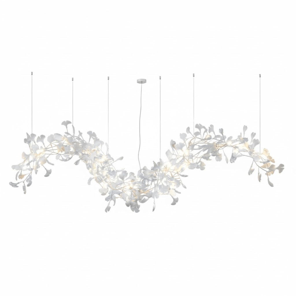 Ginkgo Vine Chandelier - Elegant Design with Adjustable Height & LED L