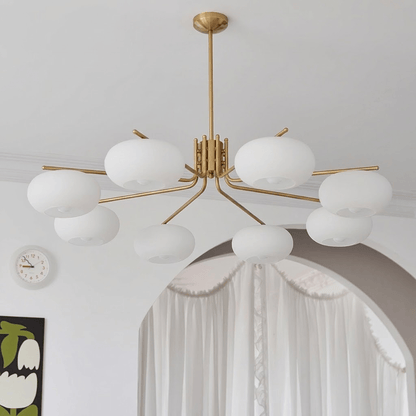 Elegant Crystal Barndon Chandelier with Adjustable Height & Dimmable L