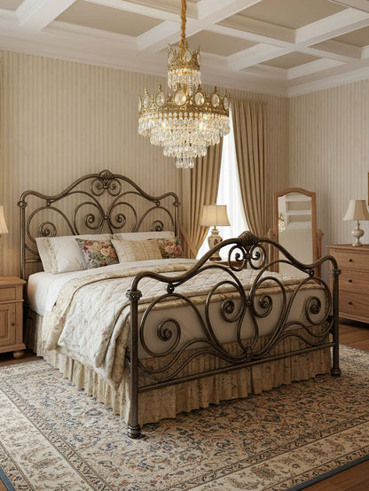 Elegant Vintage Crystal Chandelier - Dimmable, Easy Installation