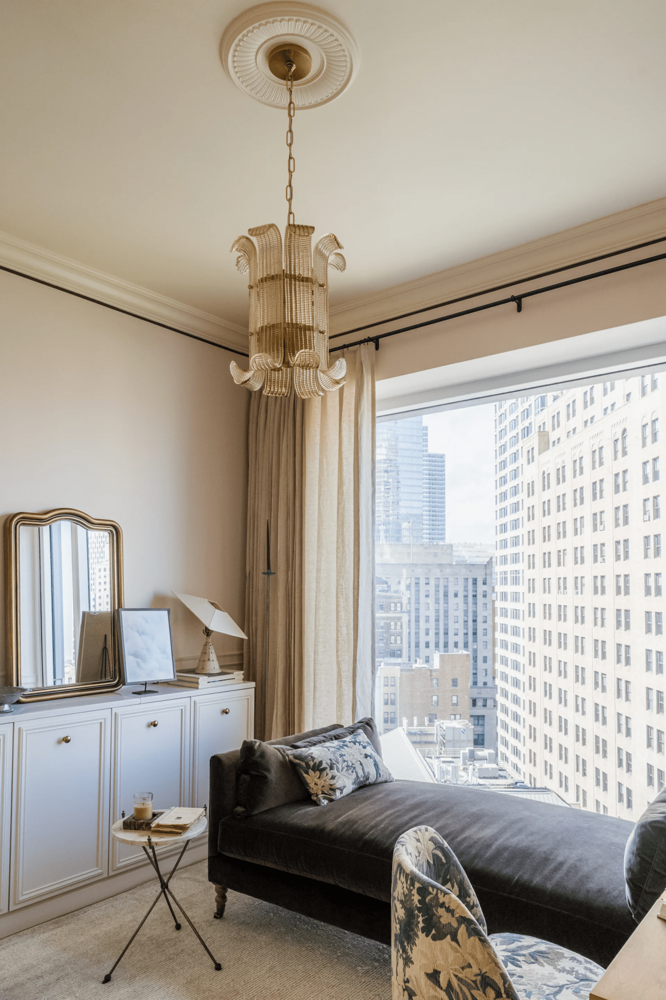 Elegant Small Chandelier with Adjustable Height & Energy-Efficient LED