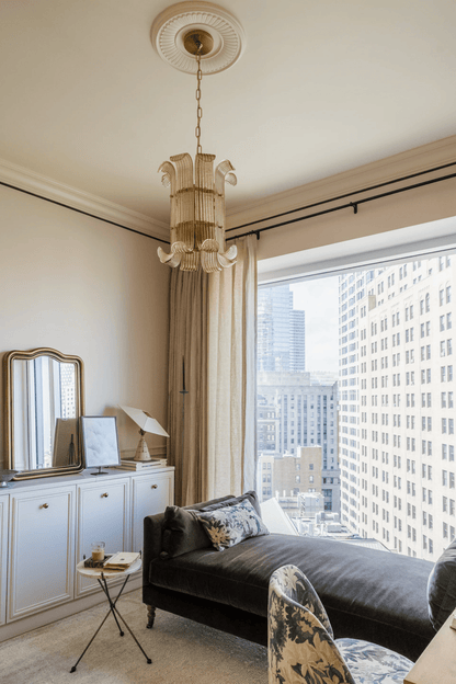 Elegant Small Chandelier with Adjustable Height & Energy-Efficient LED
