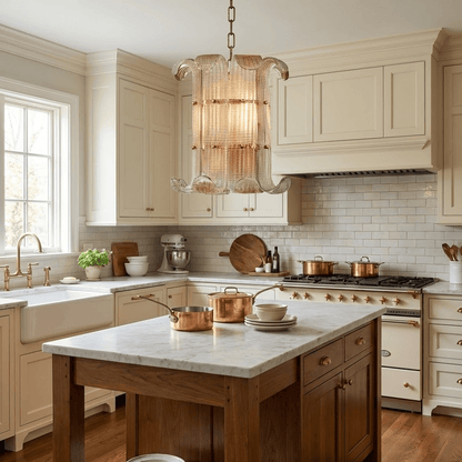 Elegant Small Chandelier with Adjustable Height & Energy-Efficient LED