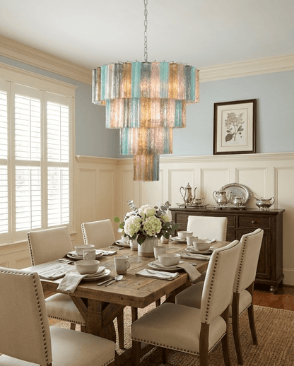 Lustrava Prism Chandelier - Elegant Design with Adjustable Height & LE