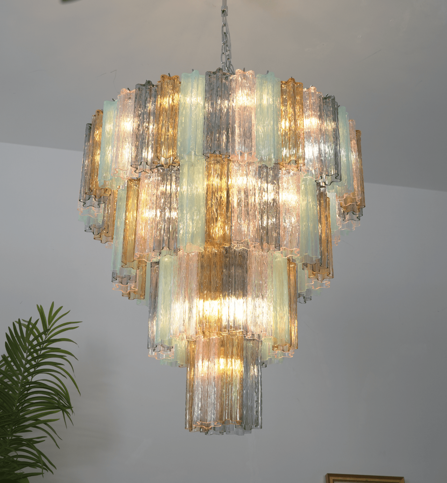 Lustrava Prism Chandelier - Elegant Design with Adjustable Height & LE
