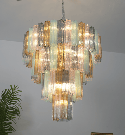 Lustrava Prism Chandelier - Elegant Design with Adjustable Height & LE