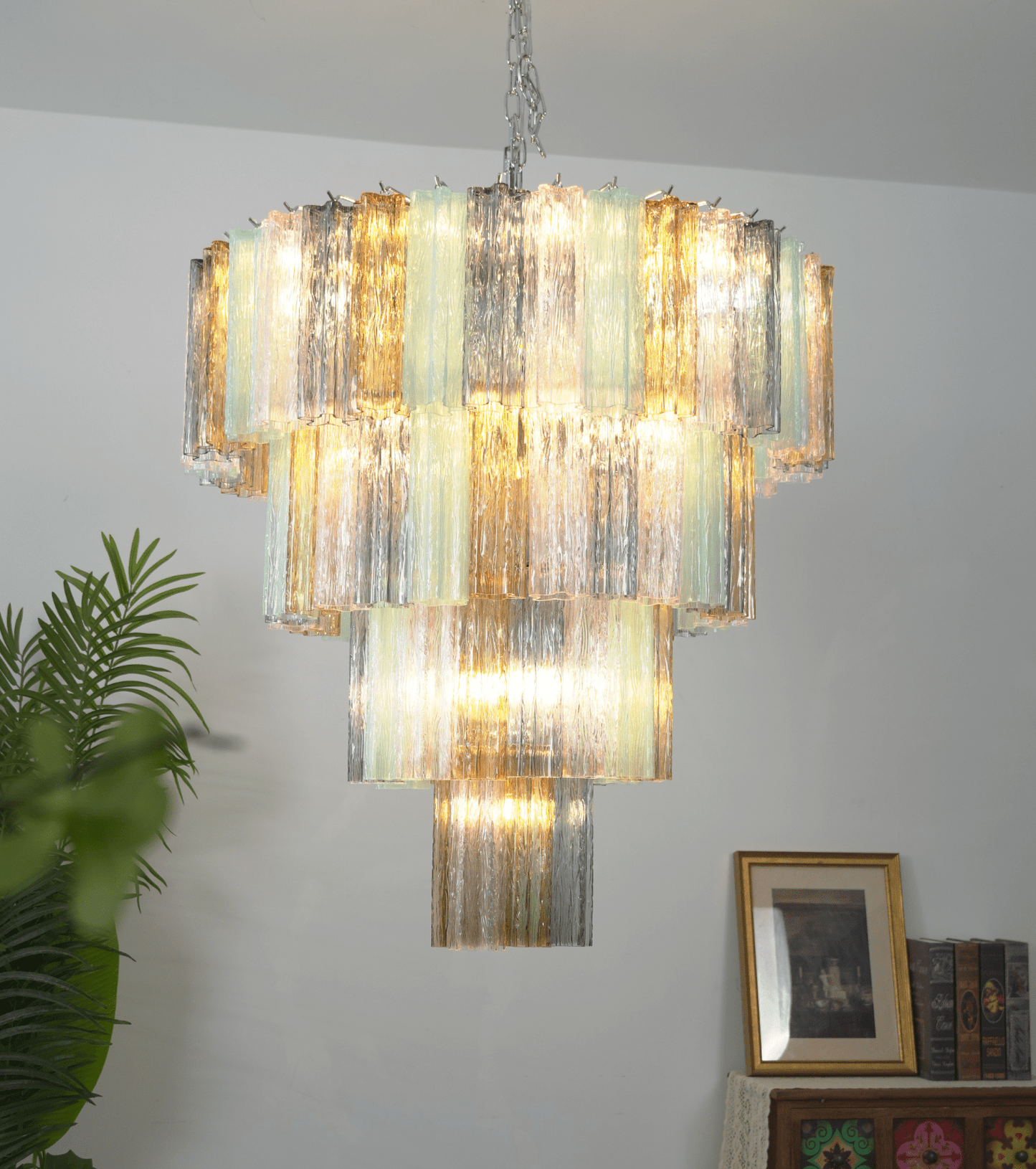 Lustrava Prism Chandelier - Elegant Design with Adjustable Height & LE