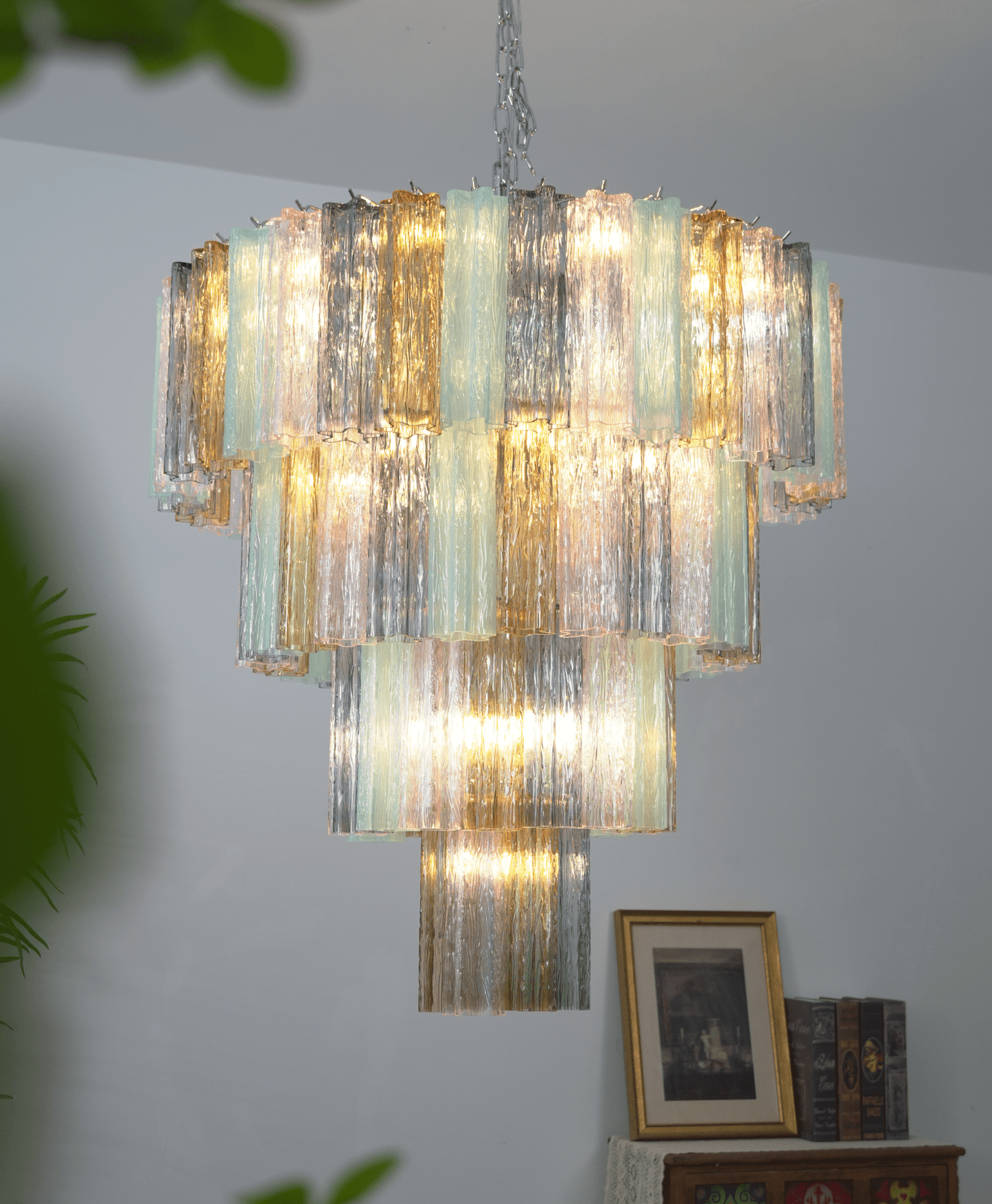 Lustrava Prism Chandelier - Elegant Design with Adjustable Height & LE