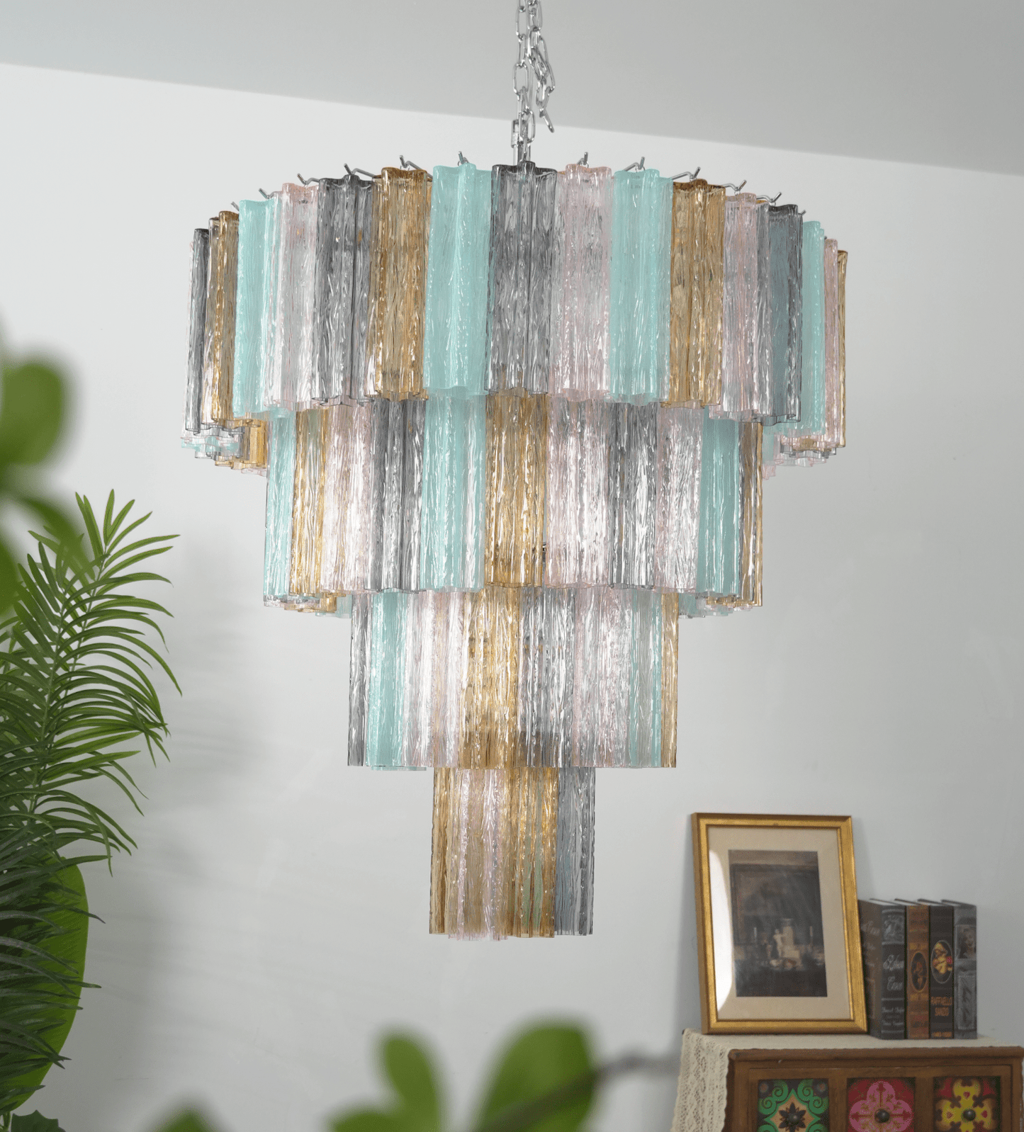 Lustrava Prism Chandelier - Elegant Design with Adjustable Height & LE