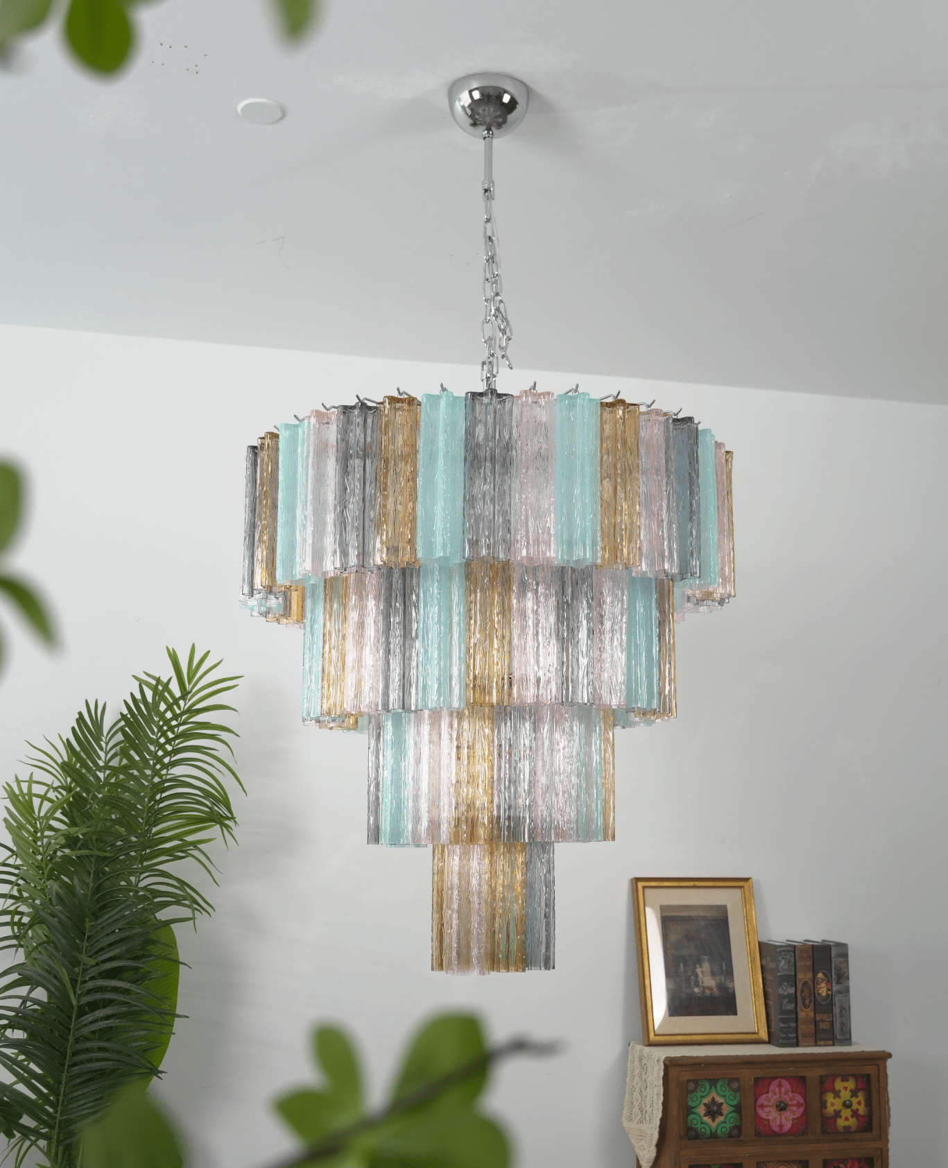 Lustrava Prism Chandelier - Elegant Design with Adjustable Height & LE