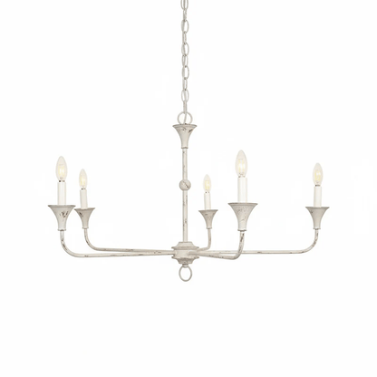 Elara Candle Chandelier - Elegant Design with Adjustable Height & LED