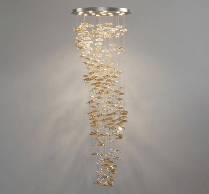 Tidal Stair Chandelier - Elegant Design with Adjustable Height & LED L
