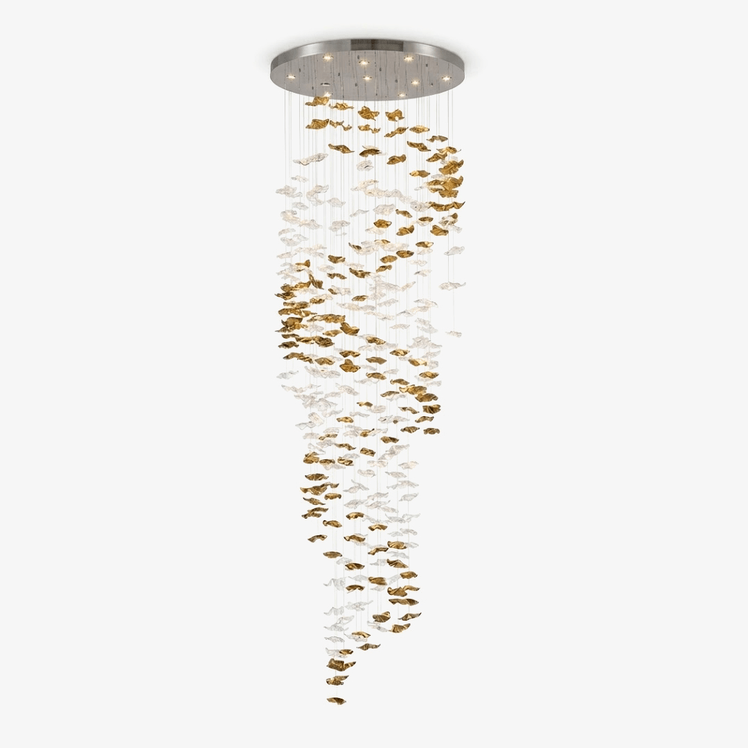 Tidal Stair Chandelier - Elegant Design with Adjustable Height & LED L