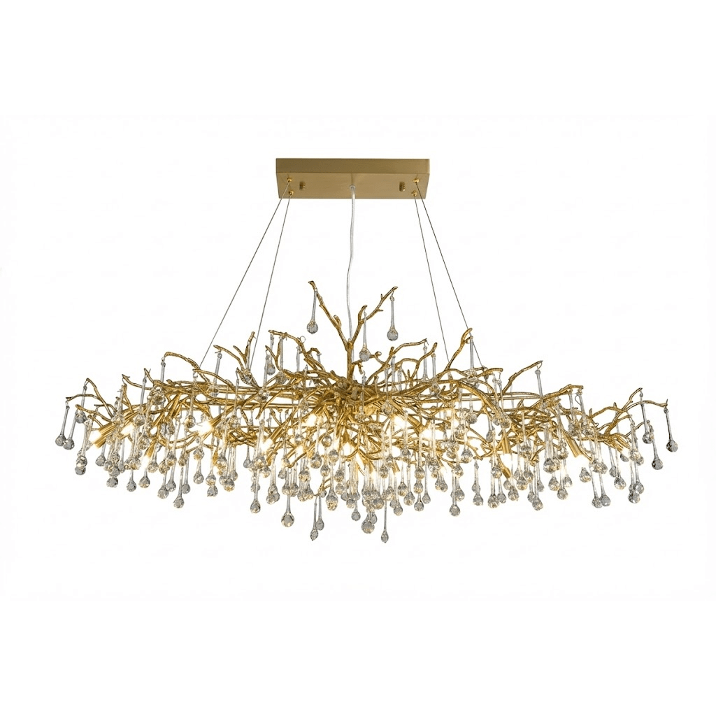 Elegant Bijou Chandelier with Adjustable Height and Crystal Accents