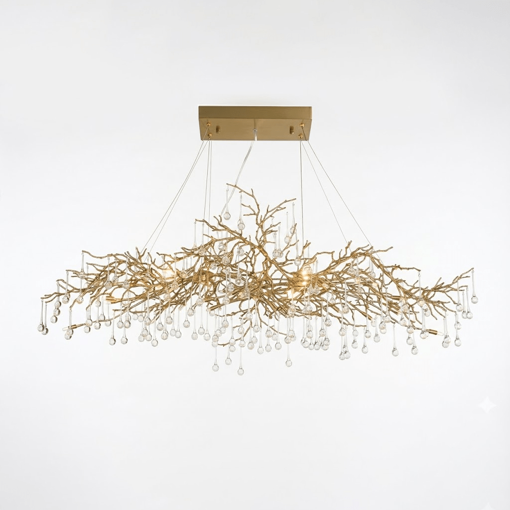 Elegant Bijou Chandelier with Adjustable Height and Crystal Accents