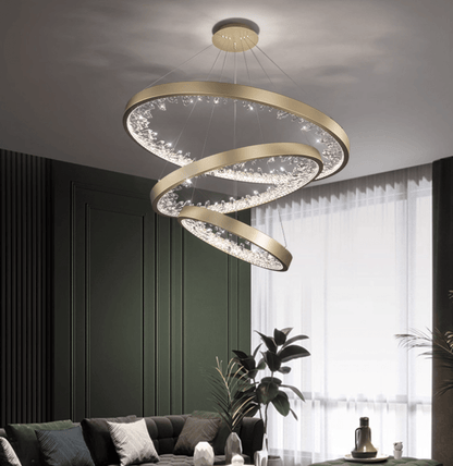 Luxury Circle Crystal Chandelier - Elegant Design, Adjustable Height