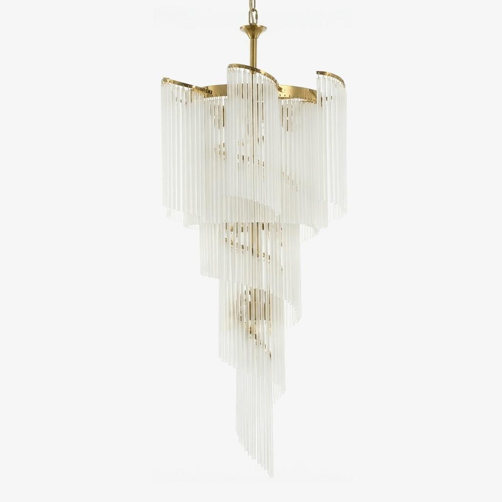Heliora Cascade Chandelier - Elegant Design with Adjustable Height & L