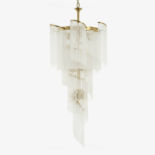 Heliora Cascade Chandelier - Elegant Design with Adjustable Height & L