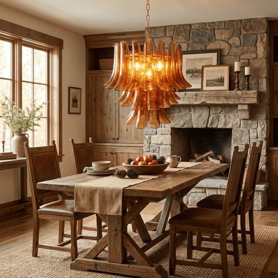 Emberwave Glass Chandelier - Modern Design with Adjustable Brightness