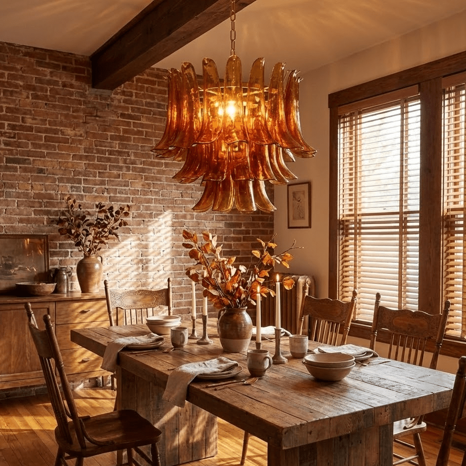 Emberwave Glass Chandelier - Modern Design with Adjustable Brightness