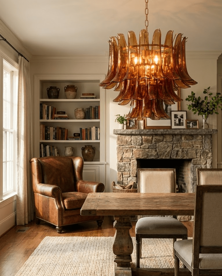 Emberwave Glass Chandelier - Modern Design with Adjustable Brightness