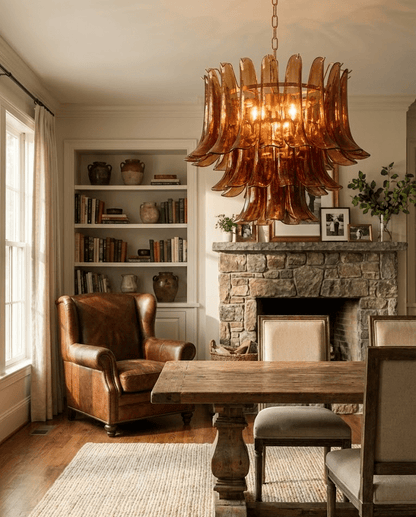 Emberwave Glass Chandelier - Modern Design with Adjustable Brightness