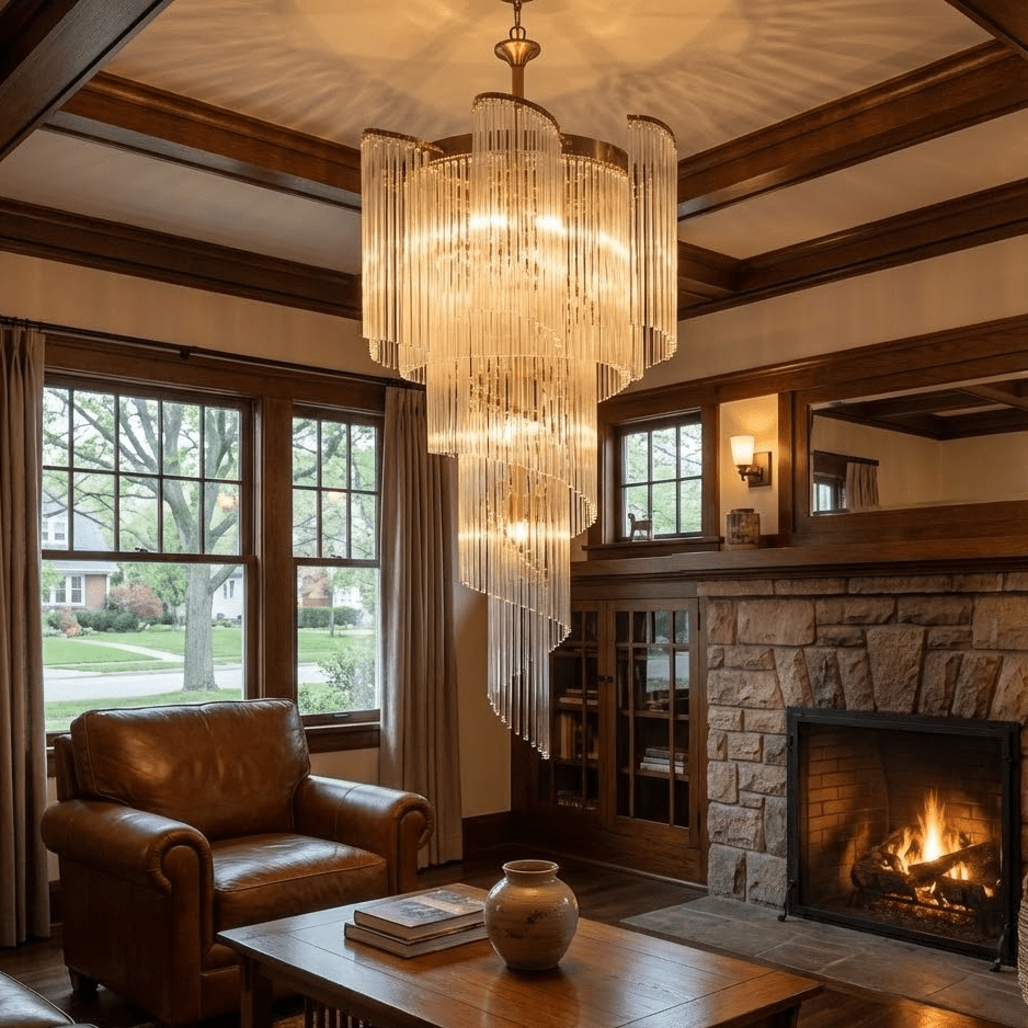Heliora Cascade Chandelier - Elegant Design with Adjustable Height & L