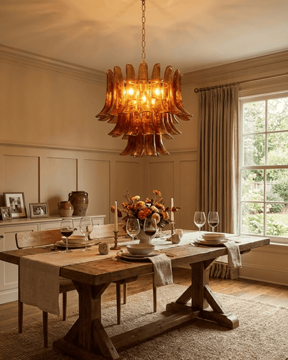 Emberwave Glass Chandelier - Modern Design with Adjustable Brightness