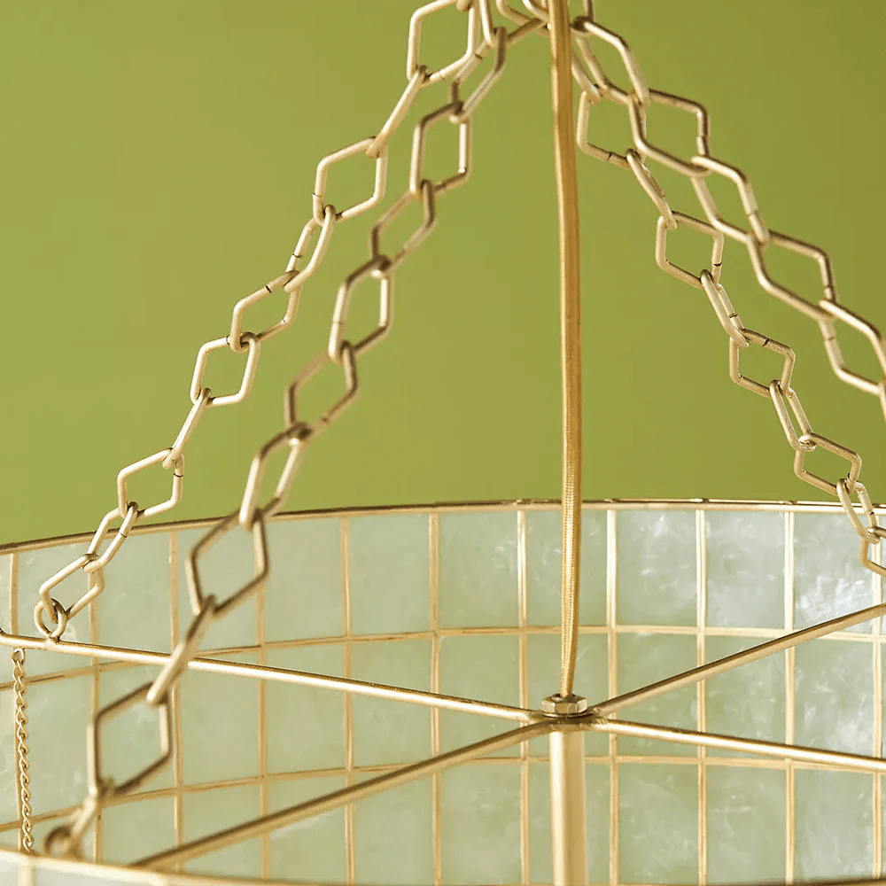 Capiz Wavecrest Chandelier - Elegant Design with Ambient Lighting