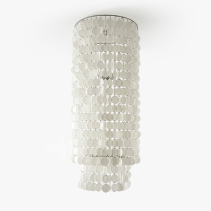 Capelia Column Chandelier - Elegant Lighting with Adjustable Height &