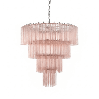 Serava Cascade Glass Chandelier - Elegant Design, Adjustable Height