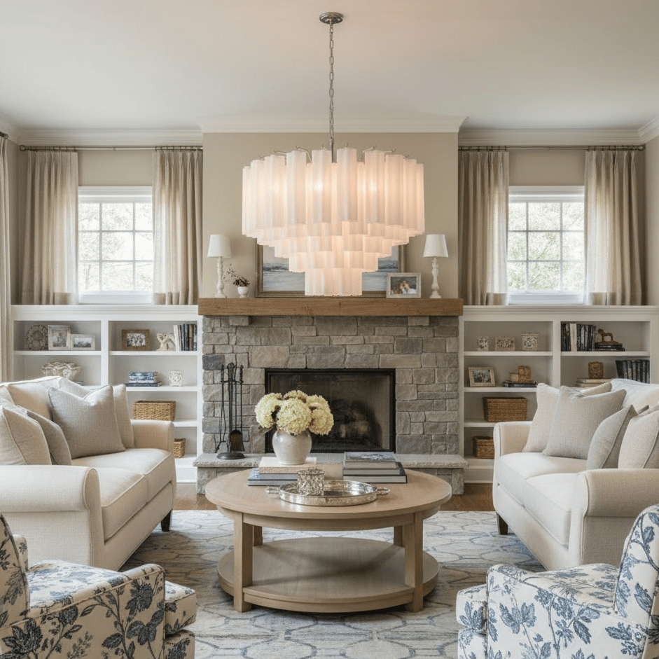 Vellune Cascade Chandelier - Elegant Design with Adjustable Height & L